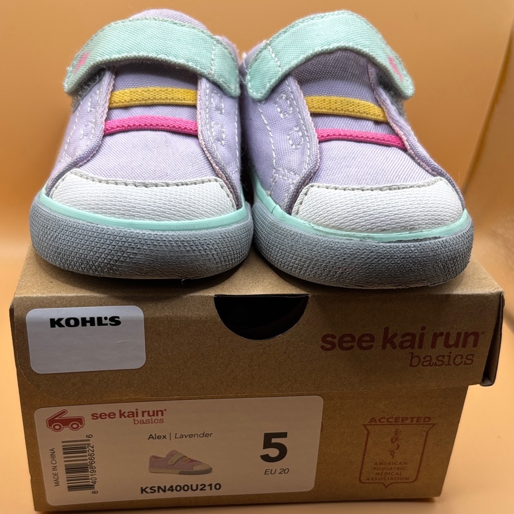 See Kai Run Kids Sneakers - Lavender and Mint